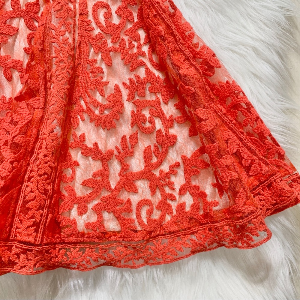 SOLD-Tadashi Embroidered Lace Cocktail Dress - Picture 11 of 14